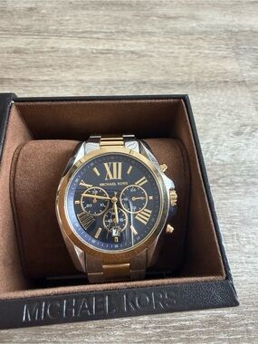 Michael Kors Two-Tone Gold and Silver Chronograph Watch